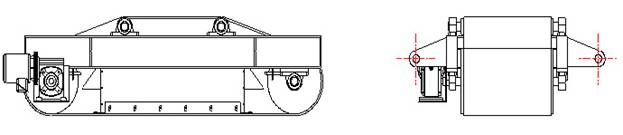 Схема подвесного магнитного сепаратора